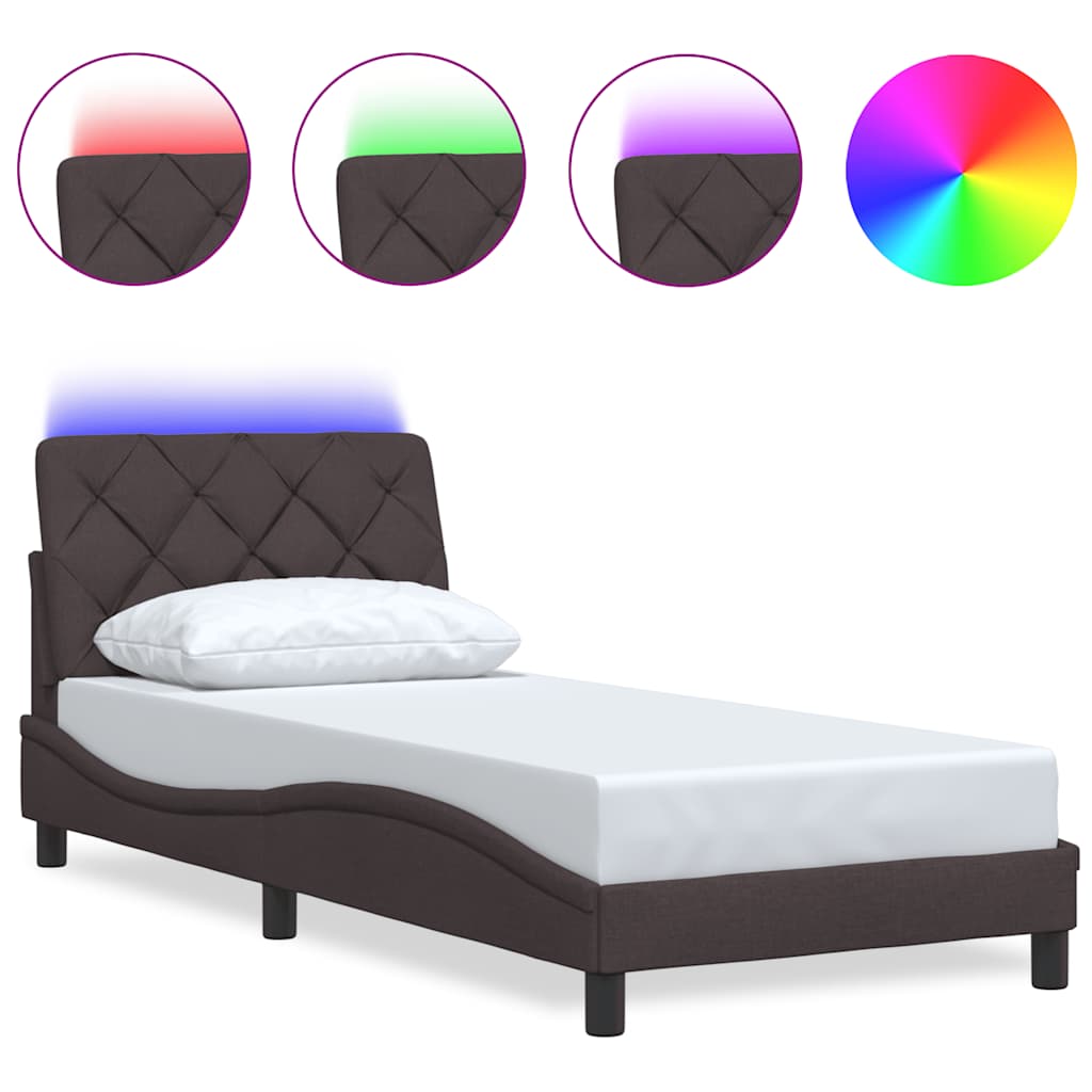 Giroletto con LED senza Materasso 90x190 cm Tessuto | homemem39