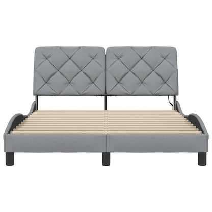 Giroletto con LED senza Materasso Grigio Chiaro 140x190 cm - homemem39