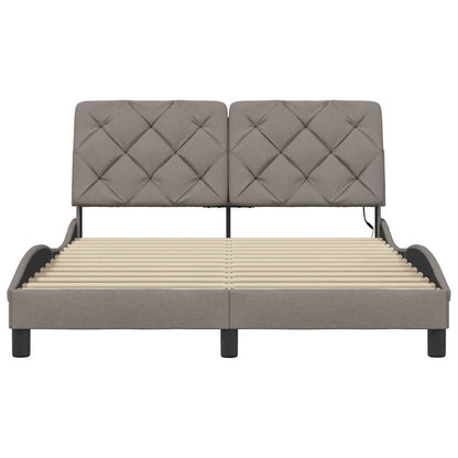 Giroletto con LED senza Materasso Tortora 140x200 cm in Tessuto - homemem39