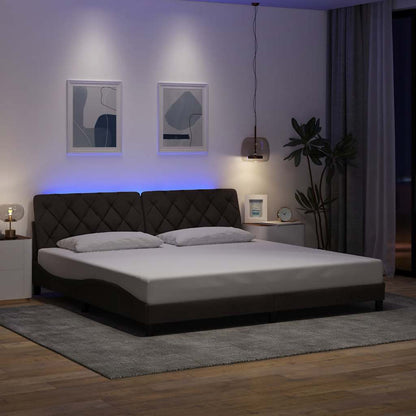 Giroletto con LED senza Materasso 200x200 cm in Tessuto - homemem39