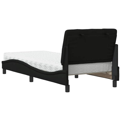 Letto con Materasso Nero 80x200 cm in Tessuto - homemem39