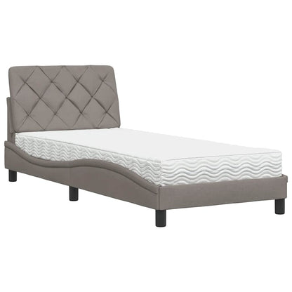 Letto con Materasso Tortora 80x200 cm in Tessuto - homemem39