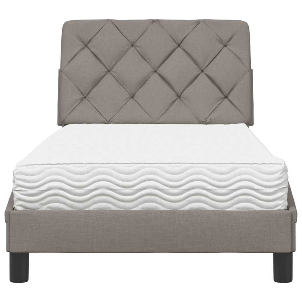 Letto con Materasso Tortora 80x200 cm in Tessuto - homemem39