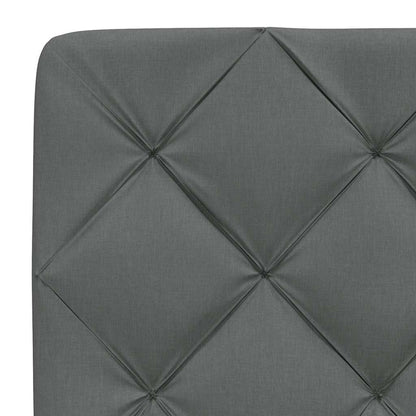 Letto con Materasso Grigio Scuro 90x190 cm in Tessuto