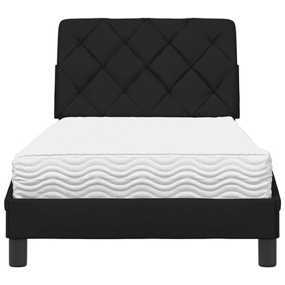 Letto con Materasso Nero 90x190 cm in Tessuto | homemem39