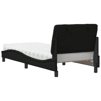 Letto con Materasso Nero 90x190 cm in Tessuto | homemem39