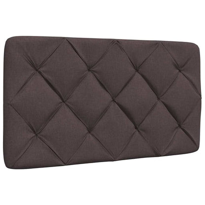 Letto con Materasso Marrone Scuro 90x190 cm in Tessuto