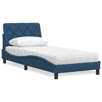 Letto con Materasso Blu 90x200 cm in Tessuto | homemem39