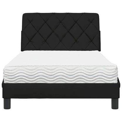 Letto con Materasso Nero 100x200 cm in Tessuto - homemem39