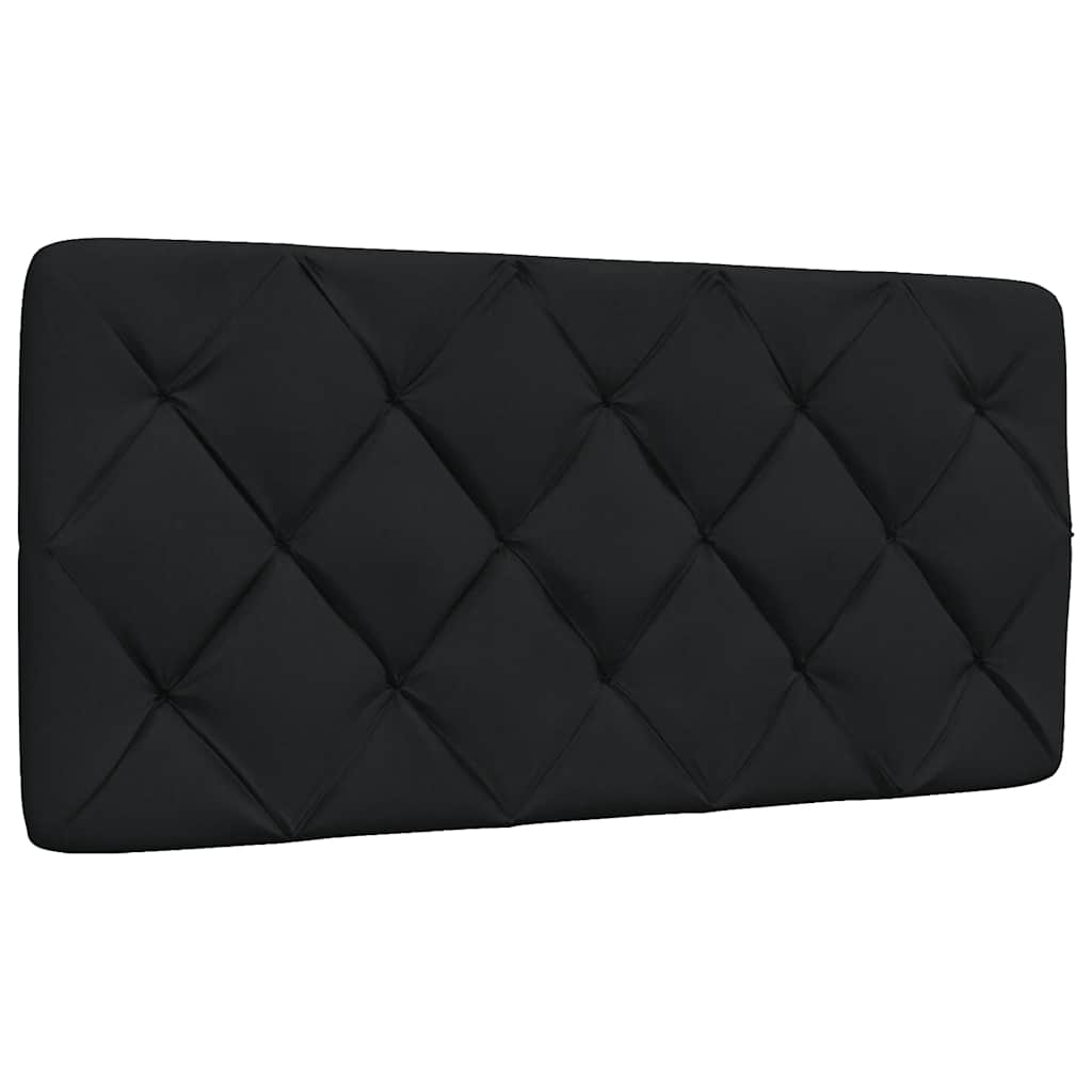 Letto con Materasso Nero 100x200 cm in Tessuto