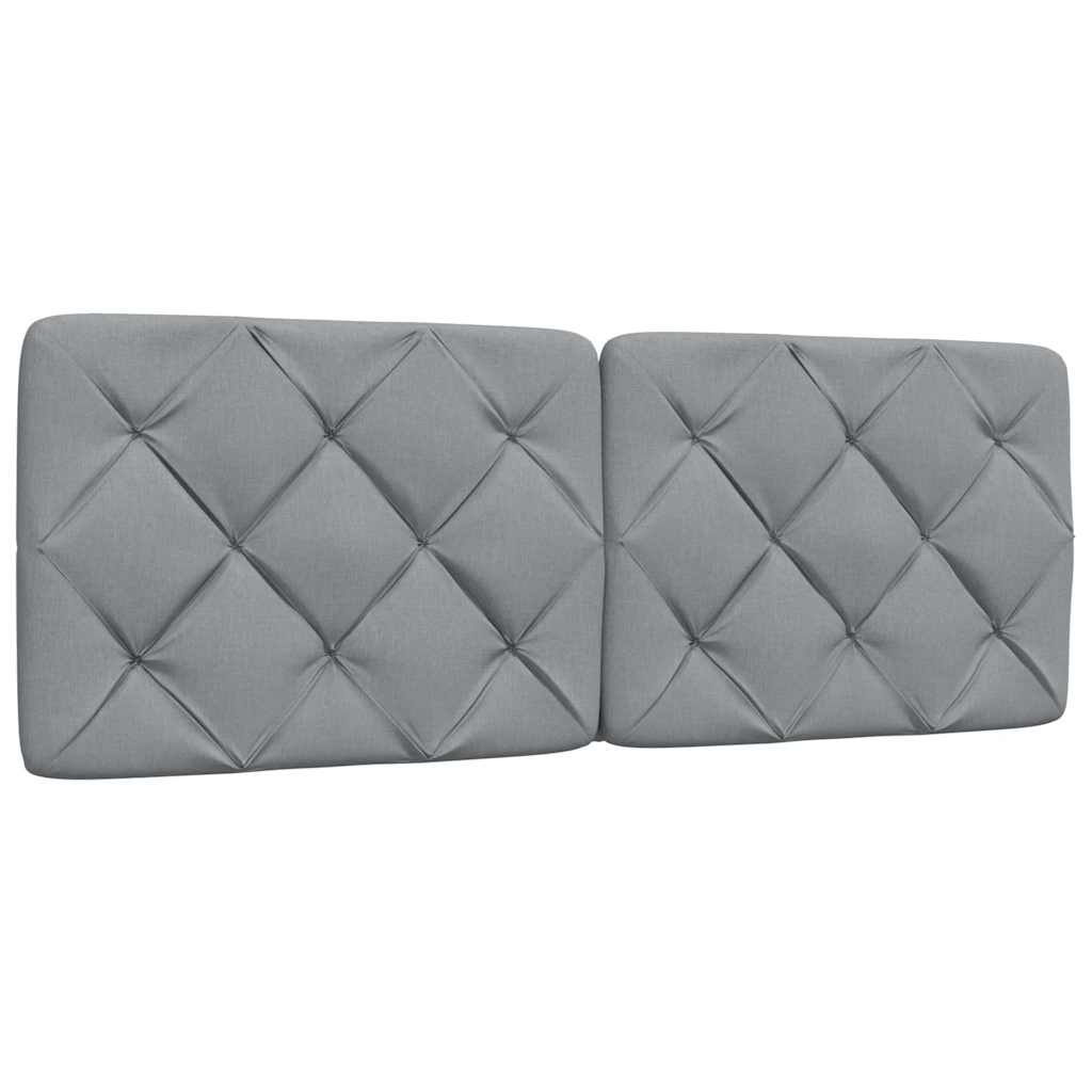 Letto con Materasso Grigio Chiaro 120x200cm Tessuto