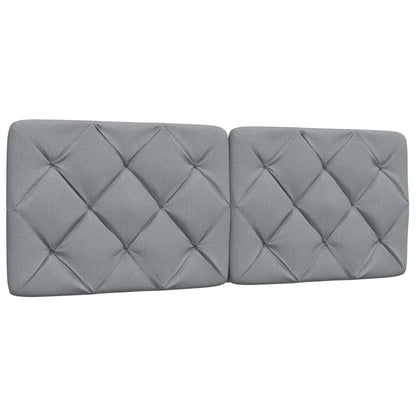 Letto con Materasso Grigio Chiaro 120x200cm Tessuto