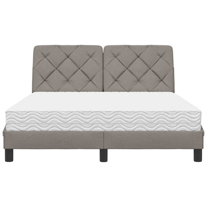 Letto con Materasso Tortora 120x200 cm in Tessuto