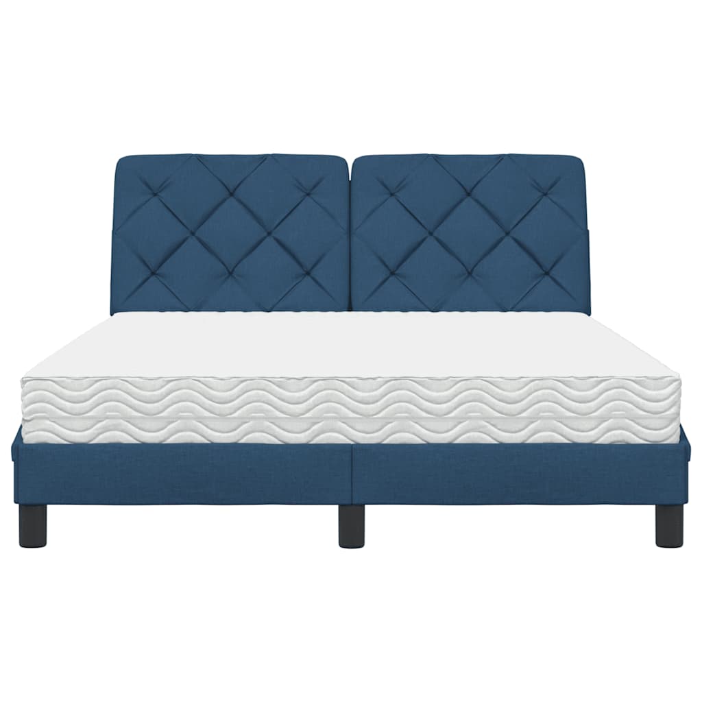 Letto con Materasso Blu 140x190 cm in Tessuto - homemem39