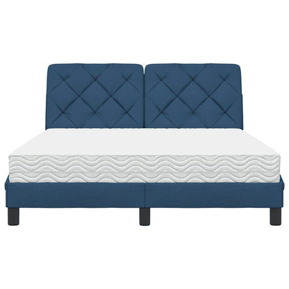 Letto con Materasso Blu 140x190 cm in Tessuto - homemem39