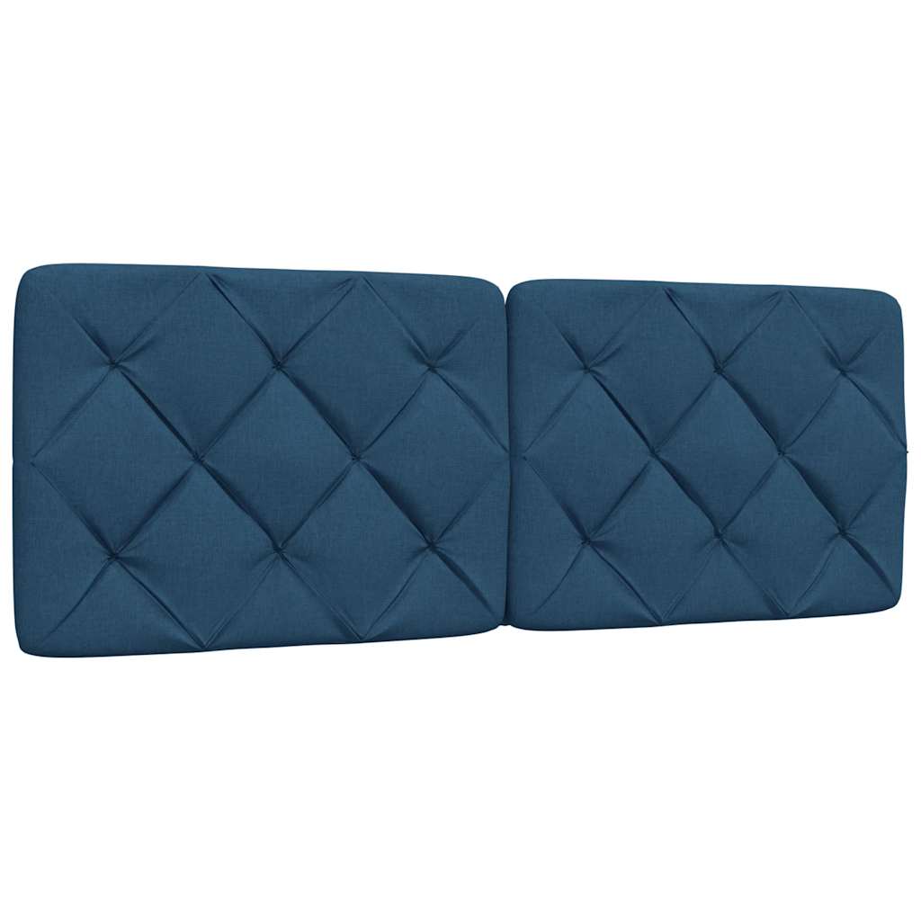 Letto con Materasso Blu 140x190 cm in Tessuto