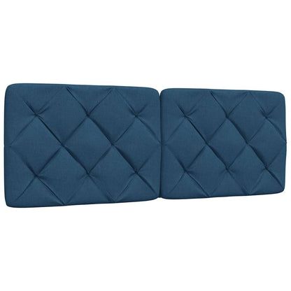 Letto con Materasso Blu 140x190 cm in Tessuto