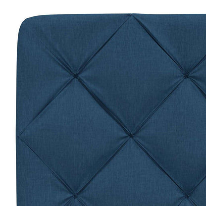 Letto con Materasso Blu 140x190 cm in Tessuto
