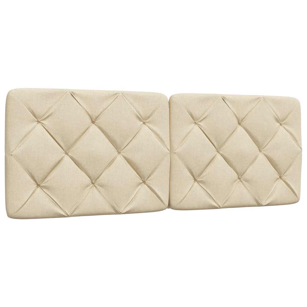 Letto con Materasso Crema 140x200 cm in Tessuto - homemem39