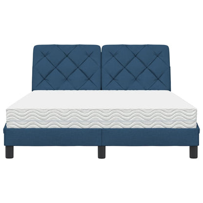 Letto con Materasso Blu 140x200 cm in Tessuto - homemem39