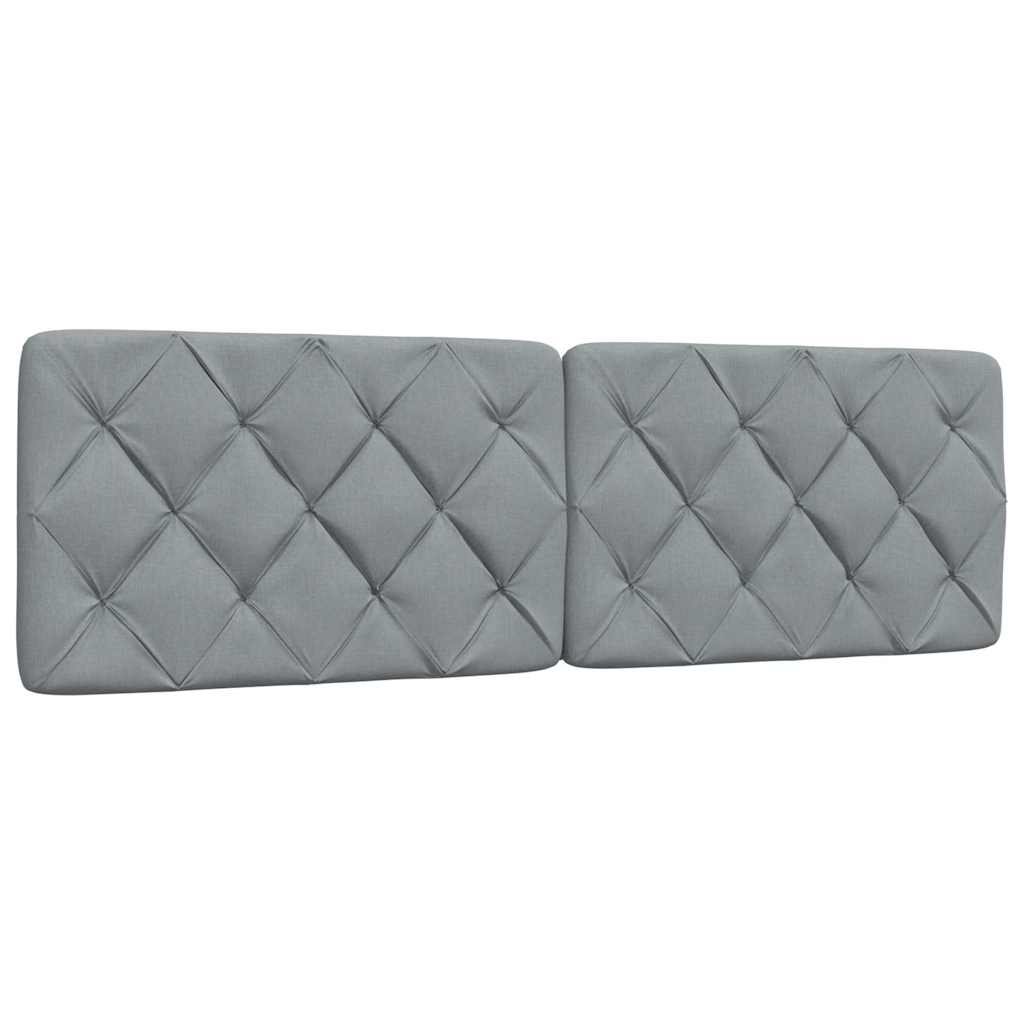 Letto con Materasso Grigio Chiaro160x200 cm Tessuto