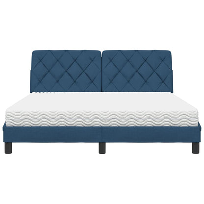 Letto con Materasso Blu 160x200 cm in Tessuto - homemem39