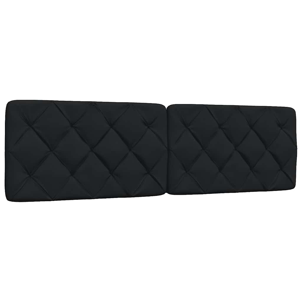 Letto con Materasso Nero 180x200 cm in Tessuto