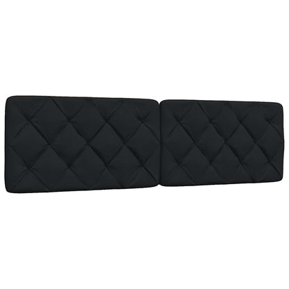 Letto con Materasso Nero 180x200 cm in Tessuto