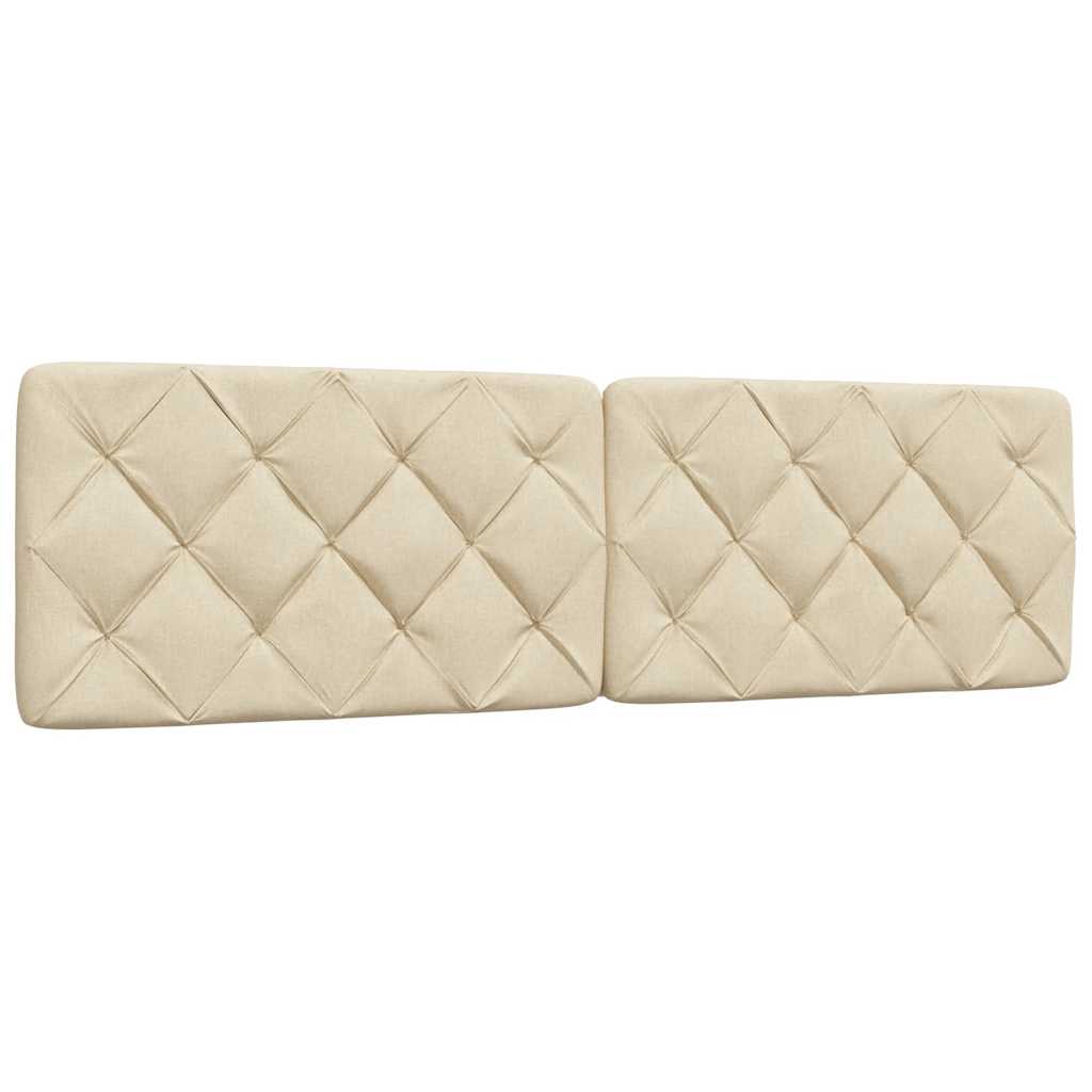 Letto con Materasso Crema 180x200 cm in Tessuto