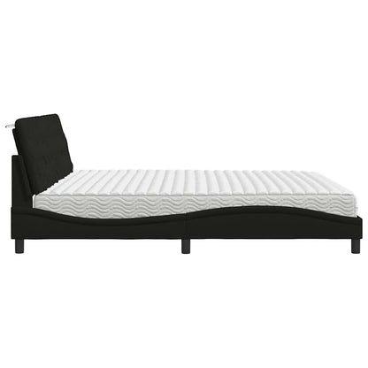 Letto con Materasso Nero 200x200 cm in Tessuto - homemem39