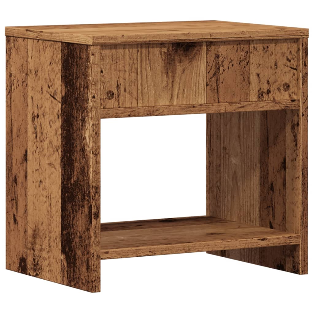 Comodini Legno Antico 2 pz 40x30x40 cm in Legno Multistrato - homemem39