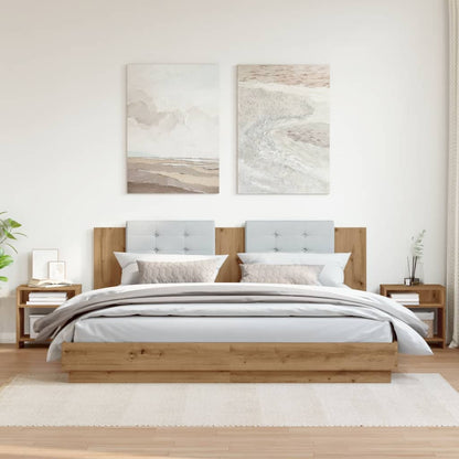 Comodini 2pz Rovere Artigianale 40x30x40 cm in Truciolato - homemem39