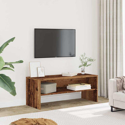Mobile Porta TV Legno Vecchio 100x40x40 cm in Truciolato - homemem39