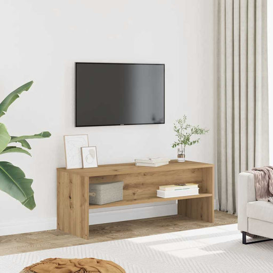 Mobile Porta TV Rovere Artigianale 100x40x40 cm in Truciolato - homemem39