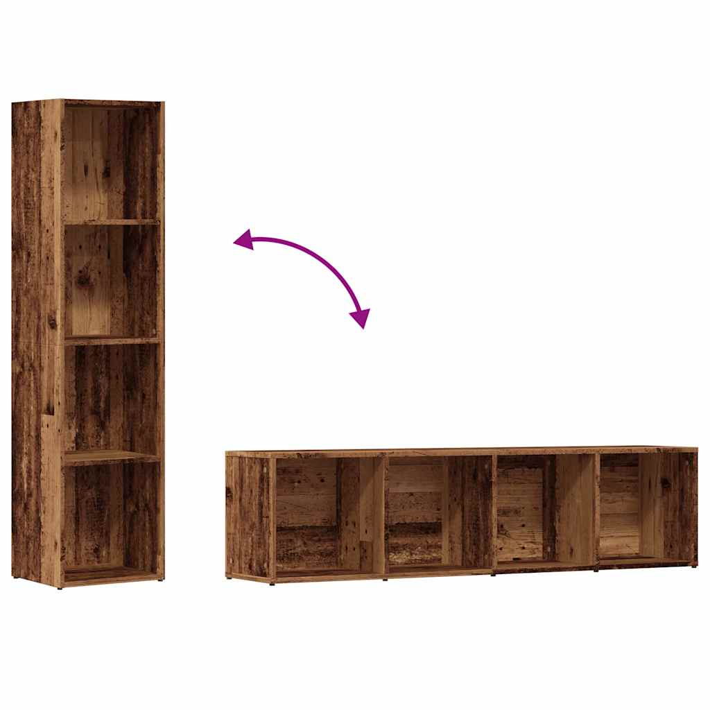Libreria Legno Antico 36x30x143 cm in Legno Multistrato | homemem39