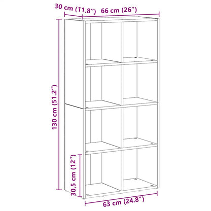 Libreria Rovere Artigianale 66x30x130 cm Legno Multistrato | homemem39