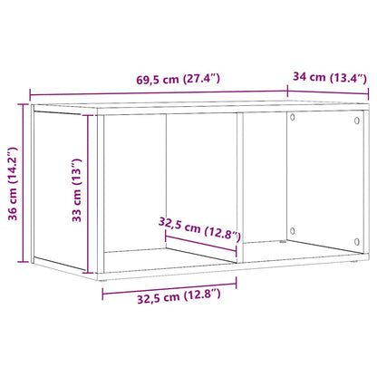 Scatola Portaoggetti Artigianale 69,5x34x36cm Legno Multistrato | homemem39