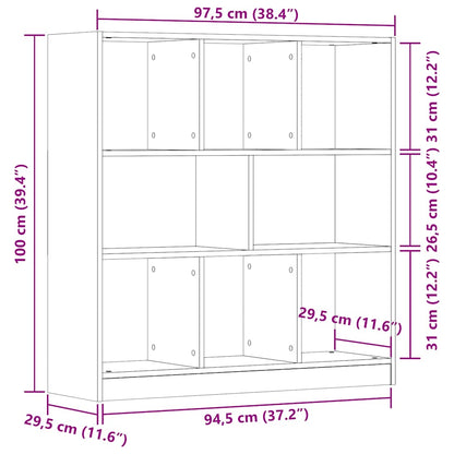 Libreria in Legno Antico 97,5x29,5x100 cm Legno Multistrato | homemem39