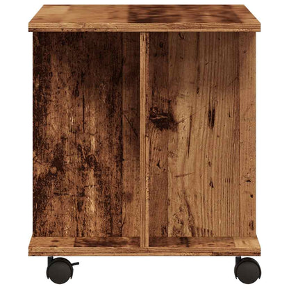 Mobile TV con Ruote Legno Antico 80x40x45 cm Legno Multistrato - homemem39