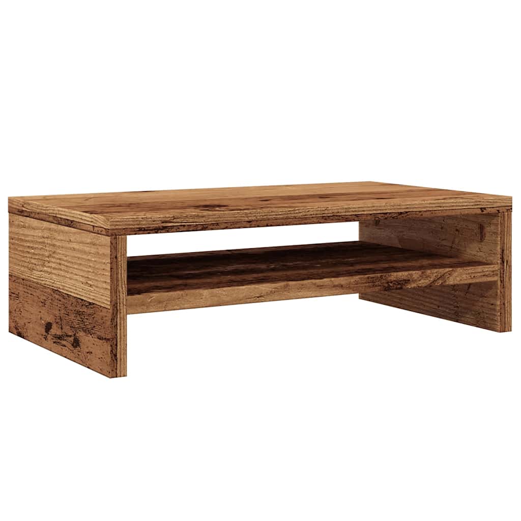 Supporto per Monitor Legno Antico 42x24x13 cm Legno Multistrato - homemem39