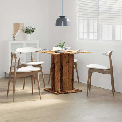 Tavolo da Pranzo Legno Antico 80x80x75 cm in Legno Multistrato | homemem39