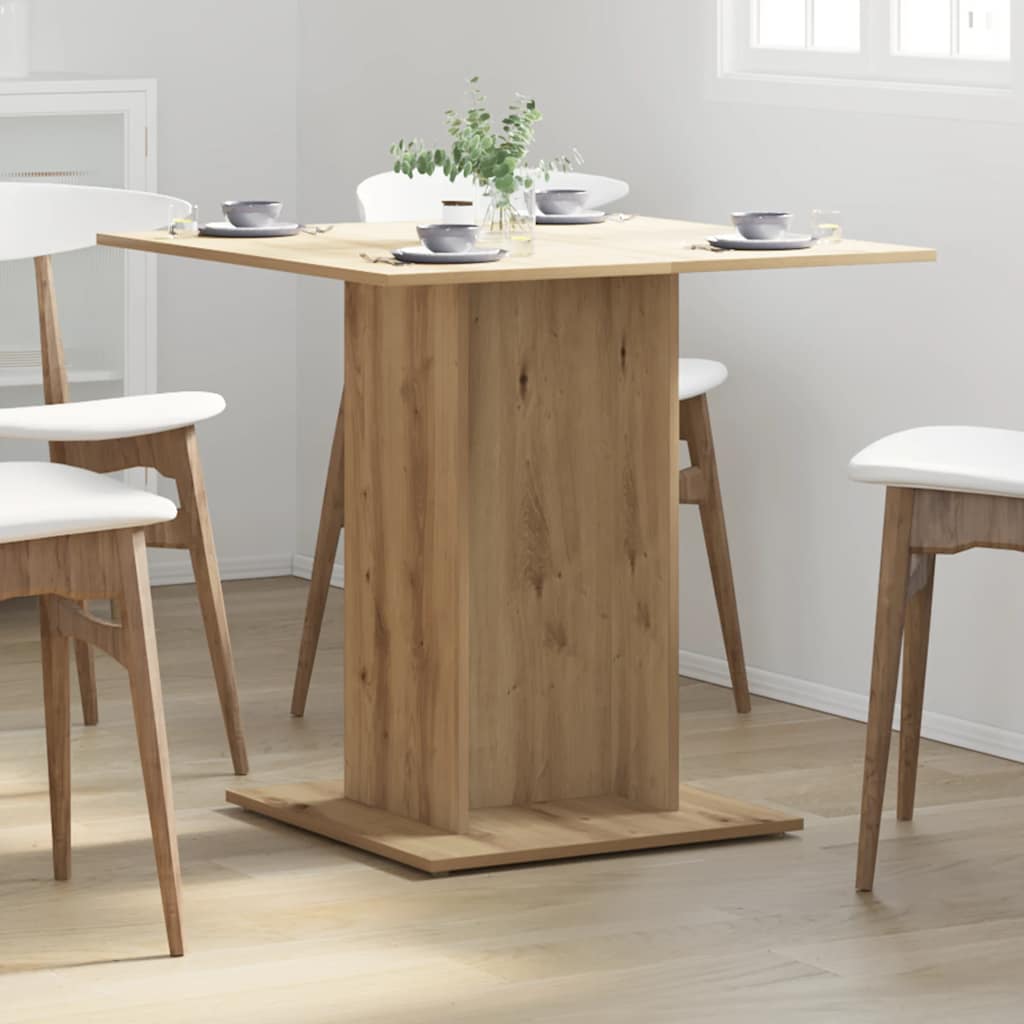Tavolo Pranzo Rovere Artigianale 80x80x75 cm Legno Multistrato | homemem39