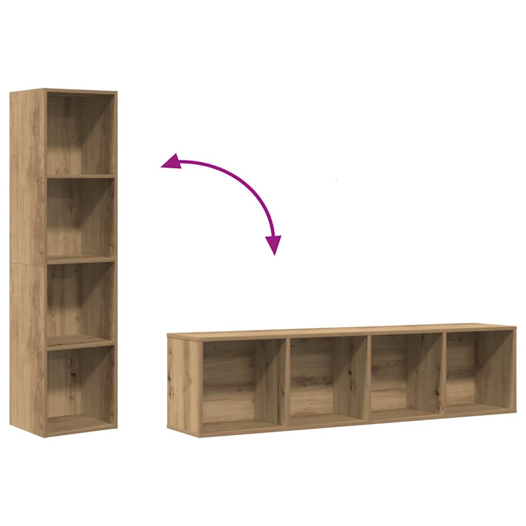 Libreria/Mobile TV Rovere Artigianale 36x30x143 cm Truciolato | homemem39