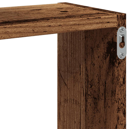 Mensole Cubo Parete Legno Antico 68x15x68 cm Legno Multistrato | homemem39