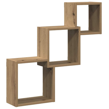 Mensole a Cubo Parete Artigianale 68x15x68 cm Legno Multistrato | homemem39