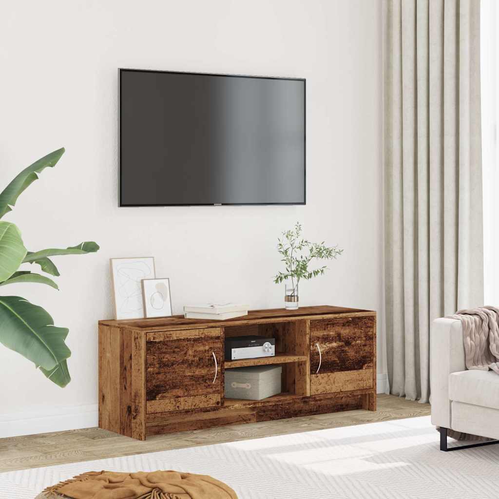 Mobile Porta TV Legno Antico 102x30x37,5 cm Legno Multistrato - homemem39