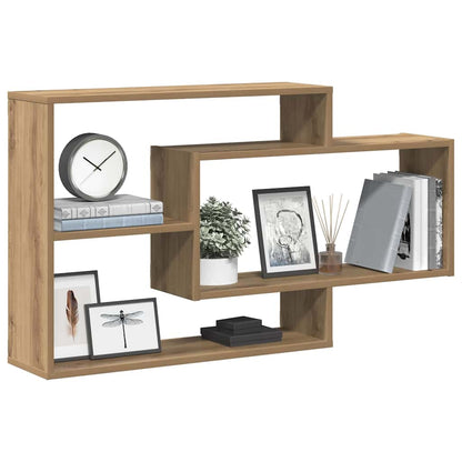 Scaffale a Parete Rovere Artigianale 104x20x58,5 cm Truciolato | homemem39