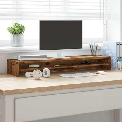 Supporto per Monitor Legno Antico 100x24x13cm Legno Multistrato - homemem39