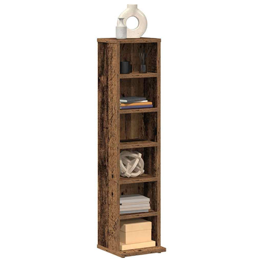 Mobile Porta CD Legno Vecchio 21x20x88 cm in Legno Multistrato - homemem39