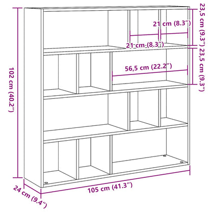 Libreria/Divisorio Legno Antico 105x24x102 cm - homemem39